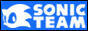 A blue button with the text 'Sonic team' and a silhouette head of Sonic the Hedgehog