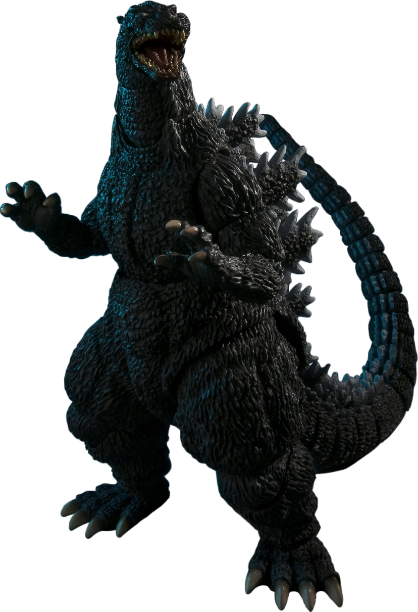 A transparent graphic of Godzilla
