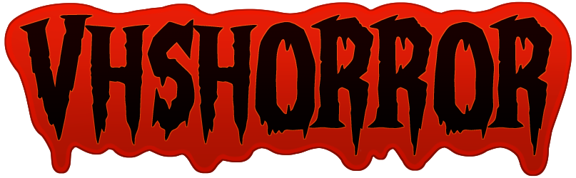 The website logo containing the text 'VHSHORROR' over a red, dripping outline