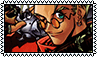 A stamp featuring a headshot of Vash the Stampede from Trigun