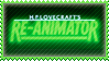 A stamp of the title card from H.P Lovecraft's 'Re-Animator'